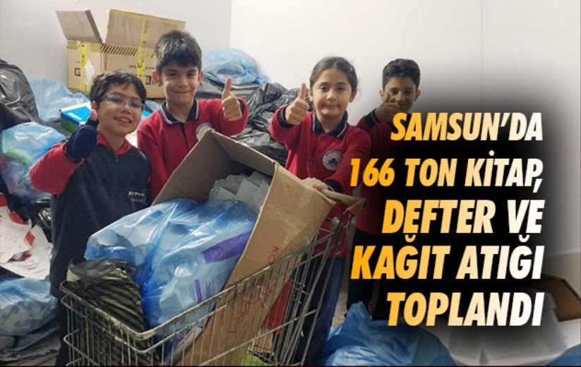 Samsun'da 166 ton kitap, defter ve kağıt atığı toplandı