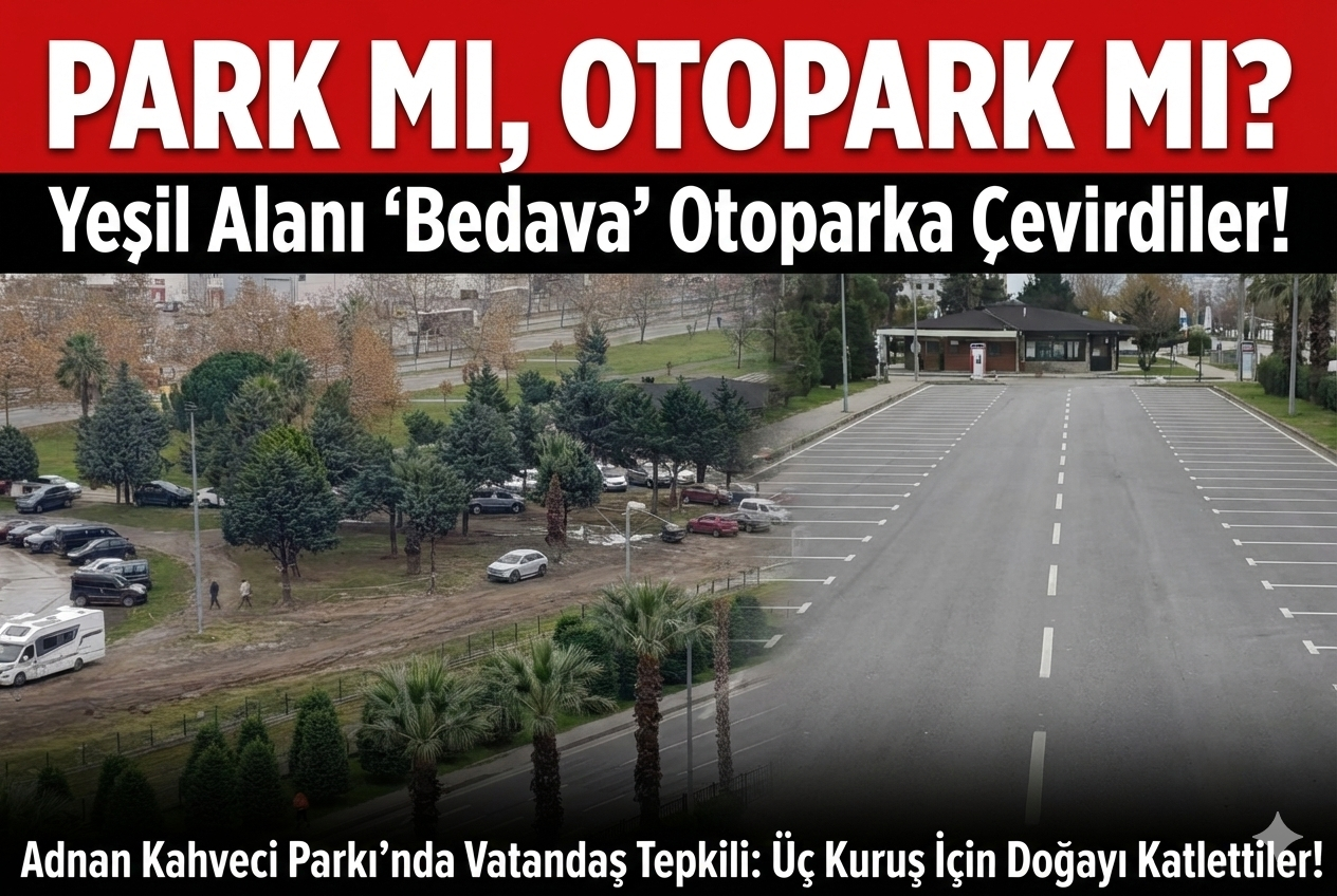 PARK MI, OTOPARK MI? ÜÇ KURUŞ VERMEMEK İÇİN YEŞİLİ EZİP GEÇTİLER!