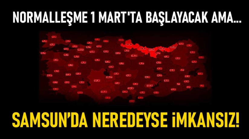 Normalleşme 1 Mart'ta başlayacak ama Samsun'da neredeyse imkansız