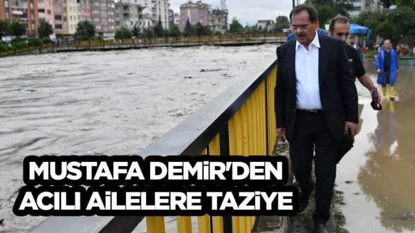 Mustafa Demir Terme'de sel bölgesini inceledi