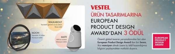 Vestel, global tasarım yarışması EPDA'dan 3 ödülle döndü 