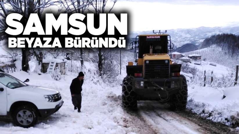 Samsun Çarşamba beyaza büründü