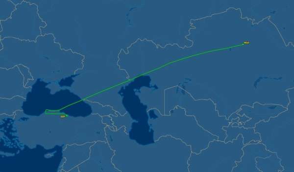 İstanbul'a inemeyen Kazakistan ve Kırgızistan uçakları Samsun'a indi