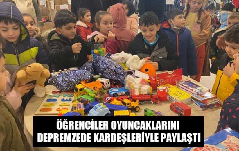 Samsun'da öğrenciler oyuncaklarını depremzede kardeşleriyle paylaştı