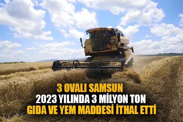 3 ovalı Samsun 2023 yılında 3 milyon ton gıda ve yem maddesi ithal etti