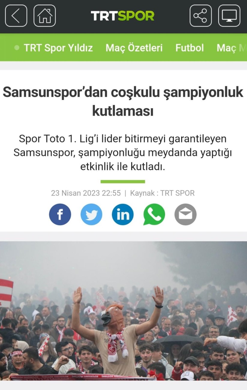 Türk Basınında Gündem Samsunspor