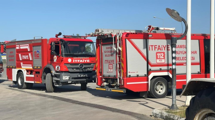Samsun'da balık işleme tesisinde yangın paniği