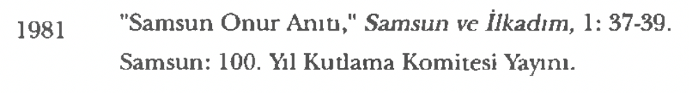 Atatürk / Onur Anıtımızın İsim Serüveni