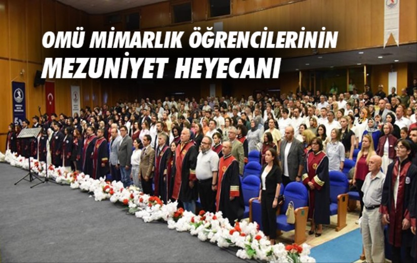 OMÜ Mimarlık öğrencilerinin mezuniyet heyecanı
