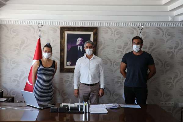 Milli sporcular Marmaris'i ziyaret etti