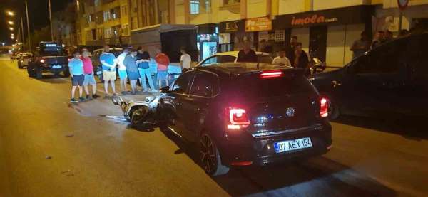 Antalya'da otomobil ile motosikletin çarpıştığı kazada 1 kişi yaralandı