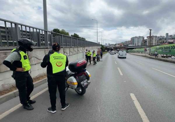 Samsun'da devrilen motosikletteki 2 kişi yaralandı