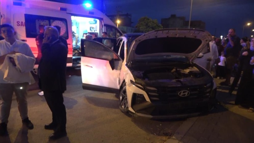 Samsun'da düğün konvoyunda kaza: Gelin hastaneye kaldırıldı