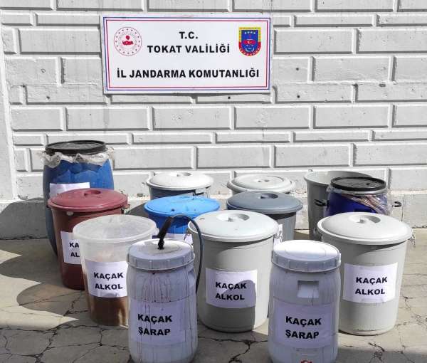 Tokat'ta 750 litre kaçak alkol ele geçirildi