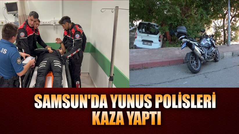 Samsun'da yunus polisleri kaza yaptı