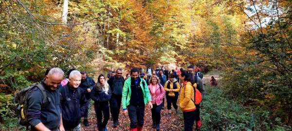 Doğa tutkunları Domaniç'in eşsiz sonbahar manzarasında yürüdü