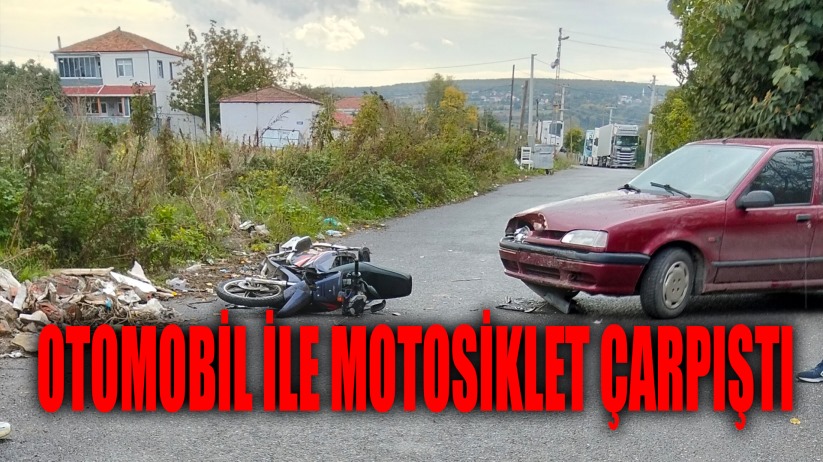 Bafra'da otomobil ile motosiklet çarpıştı: 1 yaralı