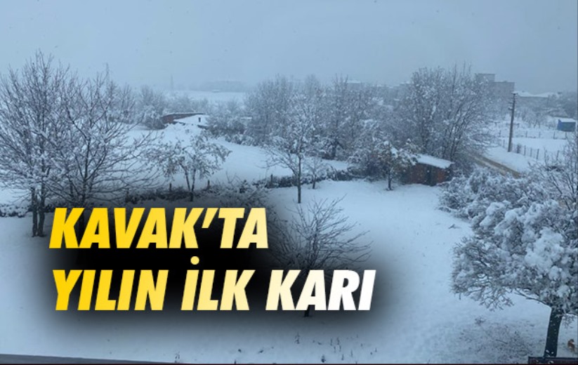 Samsun'un Kavak ilçesinde yılın ilk karı