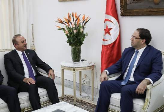 Çavuşoğlu, Tunus Başbakanı Şahid ile bir araya geldi