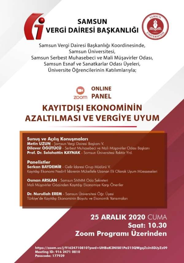 Samsun'da 'Kayıt Dışı Ekonominin Azaltılması ve Vergiye Uyum' paneli 