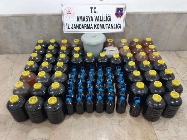 Amasya'da bin 200 litre kaçak içki ele geçirildi