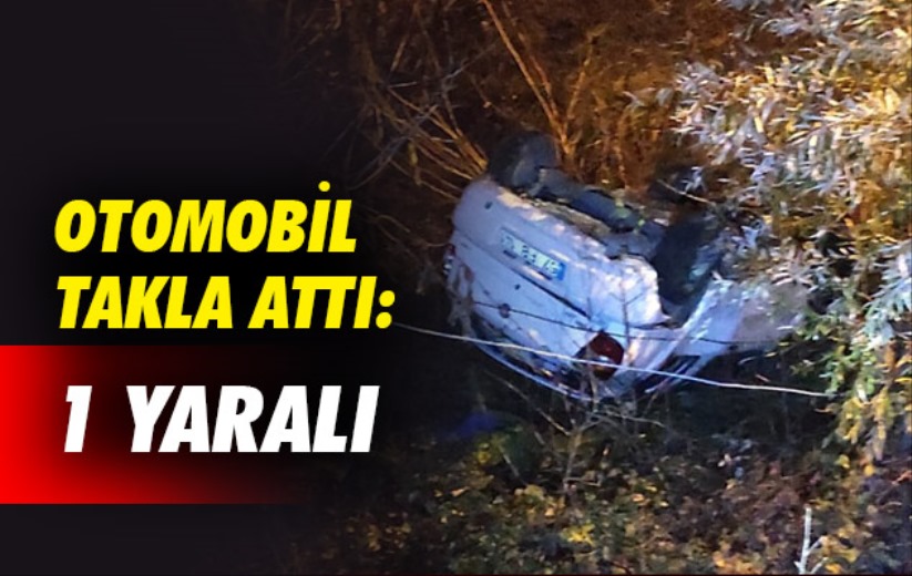 Samsun'da otomobil takla attı: 1 yaralı