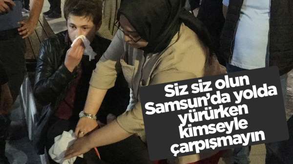 Samsun'da 'Omuz atma' kavgasında kan aktı