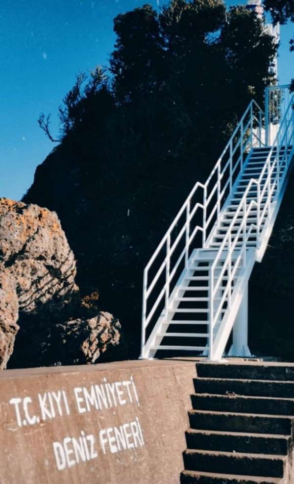 Akliman Deniz Feneri, yeni merdivenine kavuştu 