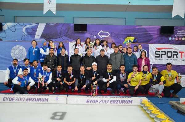 Curlingte UNİLİG'in şampiyonu Atatürk Üniversitesi 