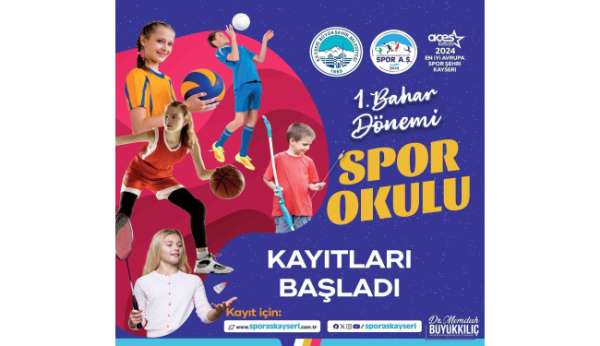 Spor A.Ş.'nin 1. Bahar Dönemi Spor Okulu kayıtları başladı