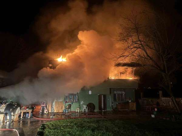 Ordu'da ambarda çıkan yangın marangoz atölyesi ve ahırı küle çevirdi