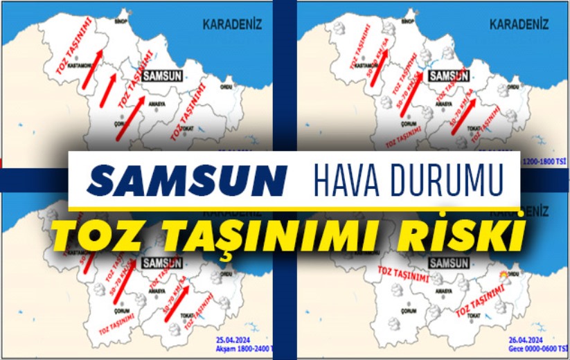 Samsun'da bugün hava durumu - 25 Nisan Perşembe Samsun hava durumu