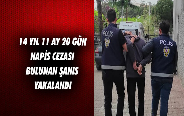 Samsun'da 14 yıl 11 ay 20 gün hapis cezası bulunan şahıs yakalandı