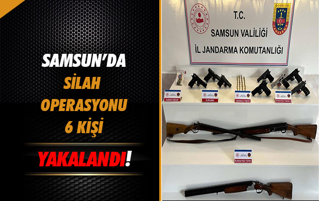Samsun'da silah operasyonu: 6 kişi yakalandı