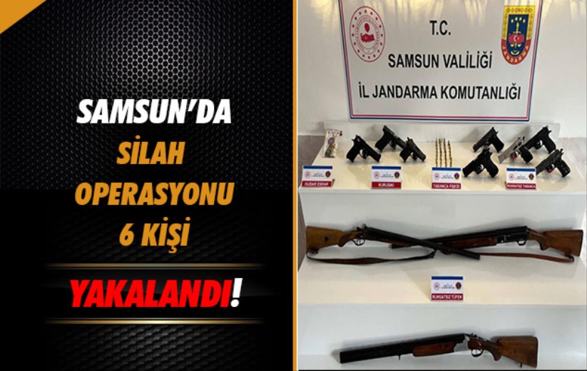Samsun'da silah operasyonu: 6 kişi yakalandı
