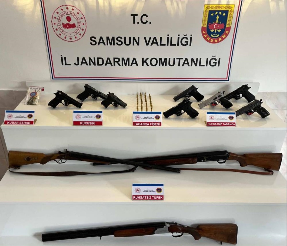 Samsun'da silah operasyonu: 6 kişi yakalandı