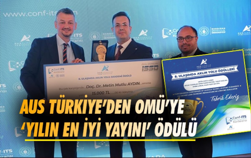 AUS Türkiye'den OMÜ'ye 'Yılın En İyi Yayını' ödülü