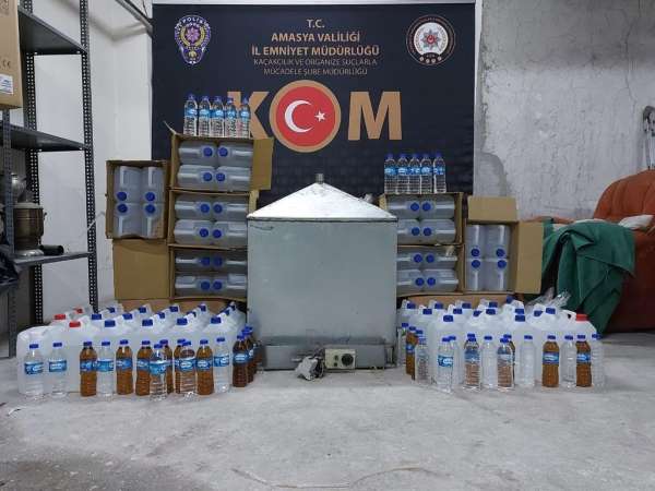 Amasya polisinden sahte içki operasyonu: 7 gözaltı