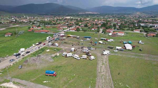 Turhal'da taşkın riskine karşı hayvan pazarı yüksek bölgeye taşındı