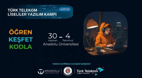 Anadolu Üniversitesi'nden öğrencilere ücretsiz yazılım kampı