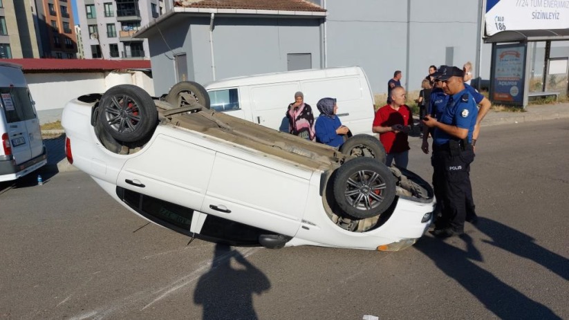 Samsun'da otomobil takla attı: 1 yaralı
