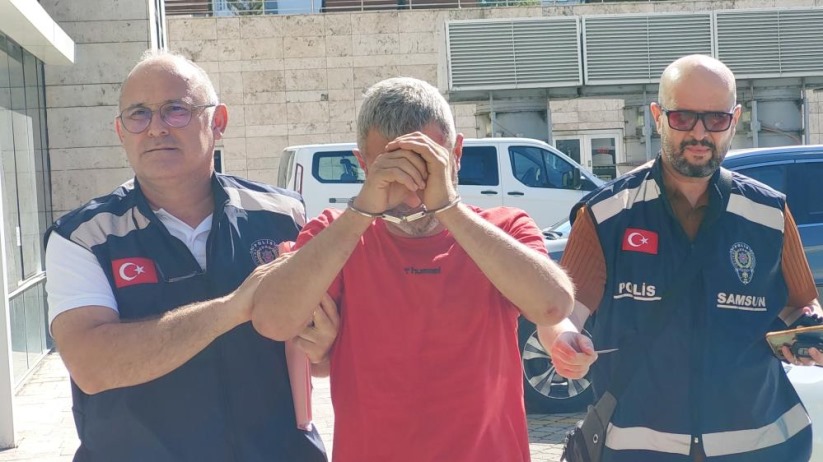 Samsun'da eşini ve kızını hastanelik etti, polise bıçak çekip direndi