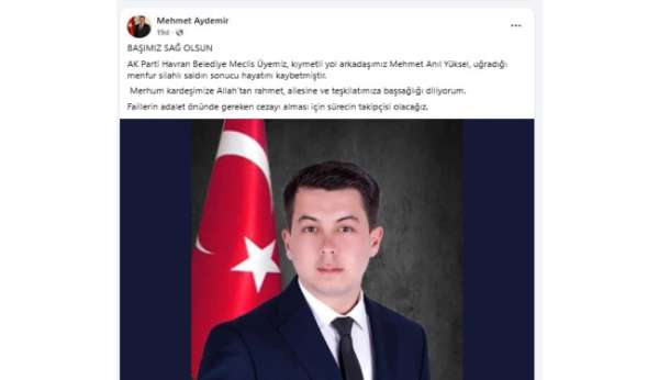 Havran'da belediye meclis üyesi silahlı saldırıda hayatını kaybetti