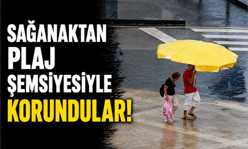 Samsun'da sağanak yağış manzaraları