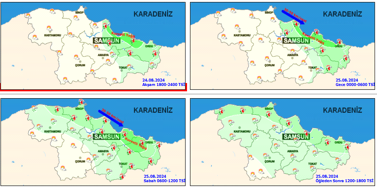 Samsun'da bugün hava durumu: 15 Ağustos Pazar Samsun hava durumu