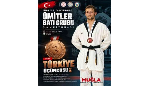 Muğlalı sporcu Semih Karabacak Türkiye üçüncüsü oldu
