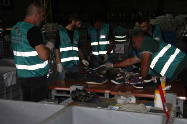 Yükümlülerin paketlediği 450 bin çift ayakkabı terörden arındırılan bölgeye gönd