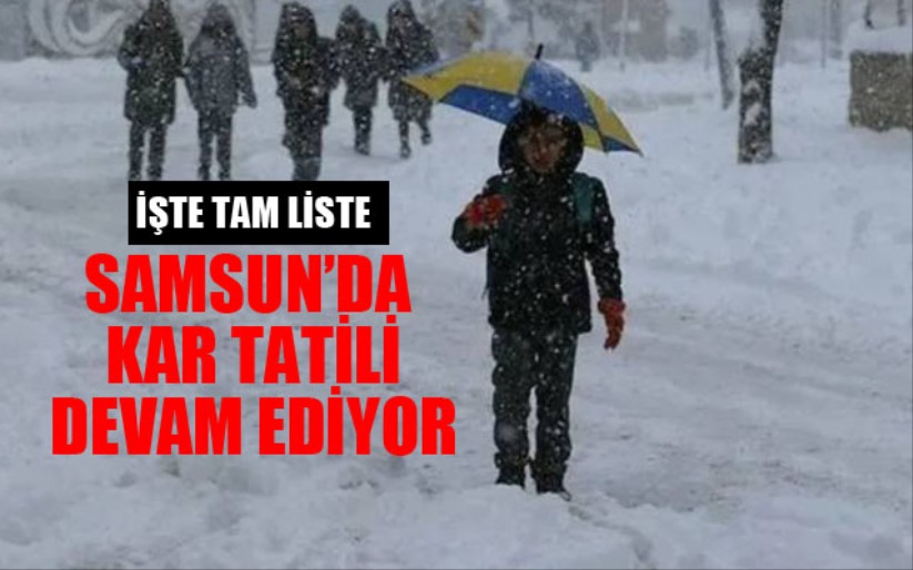 Samsun'da kar tatili devam ediyor