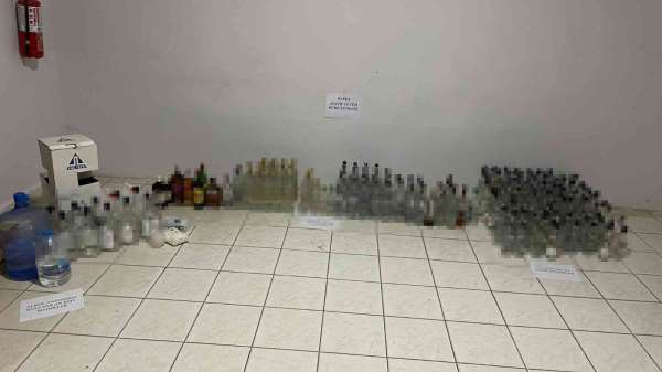 Bafra'da sahte içki operasyonu: 2 gözaltı