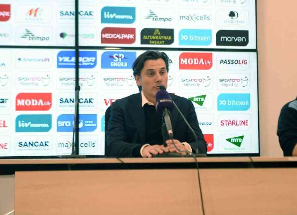 Vincenzo Montella: 'Zor şartlar altında galip gelmekten dolayı çok mutluyum'